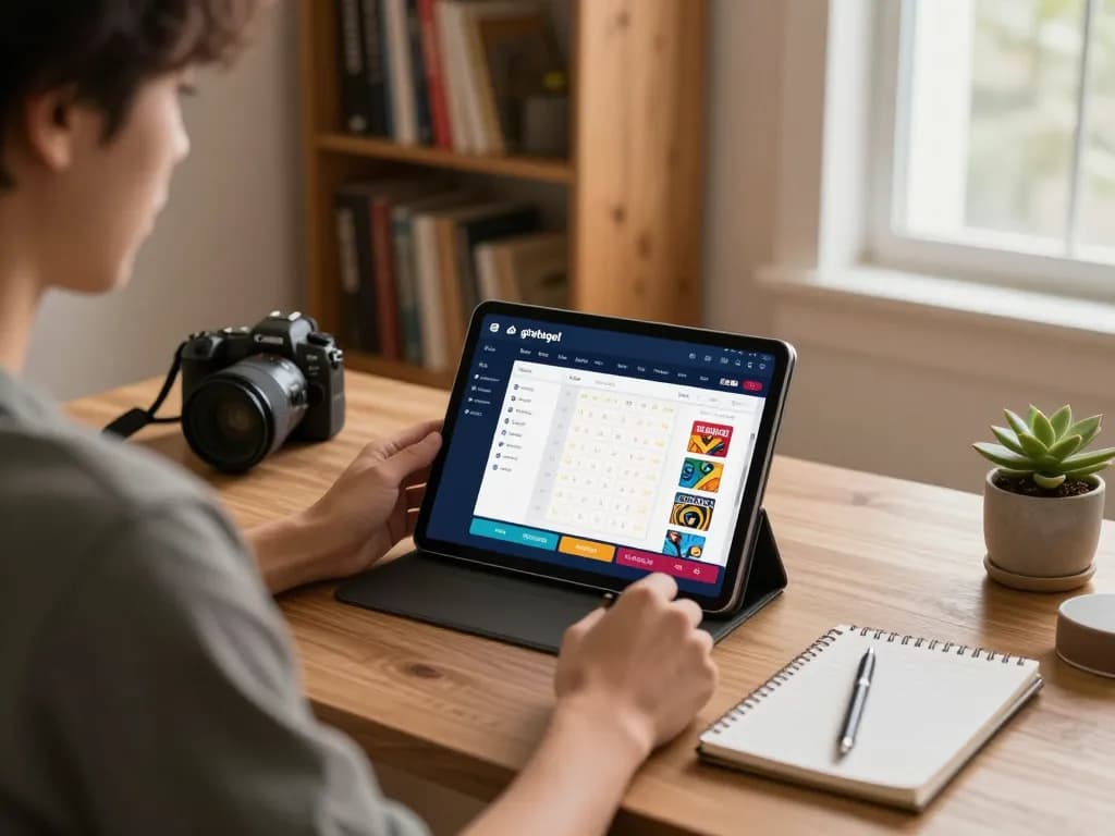 Engaging in online gaming with gtatogel predictions on tablet in a cozy home environment