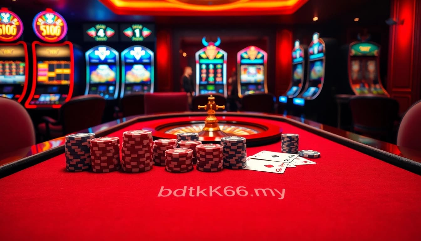 Experience the thrill of winning at bdtk66 my with vibrant poker chips and cards.