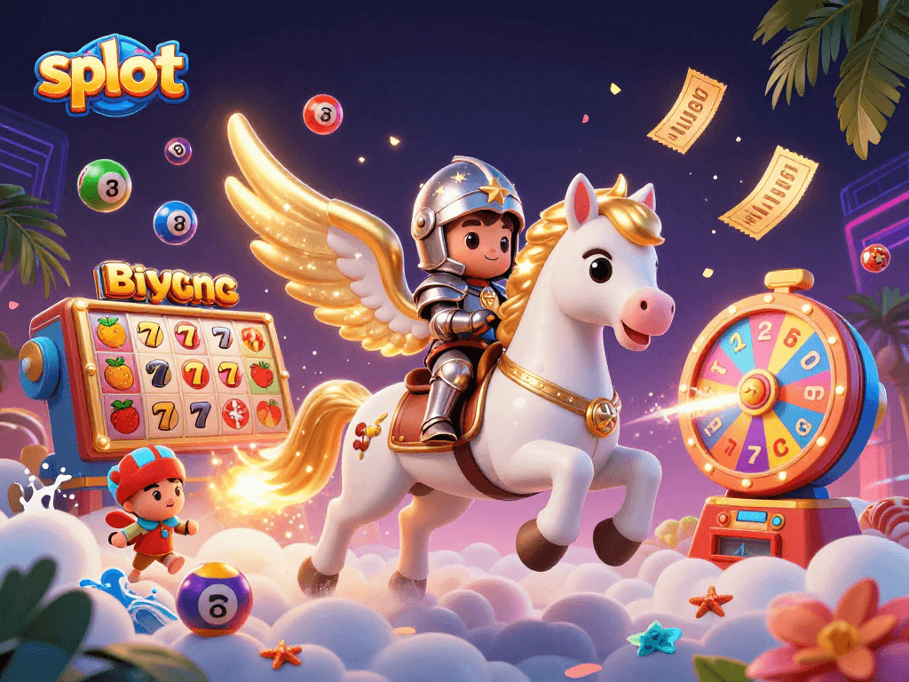 Experience slot adventures with a celestial horse and knight amidst dynamic game elements.