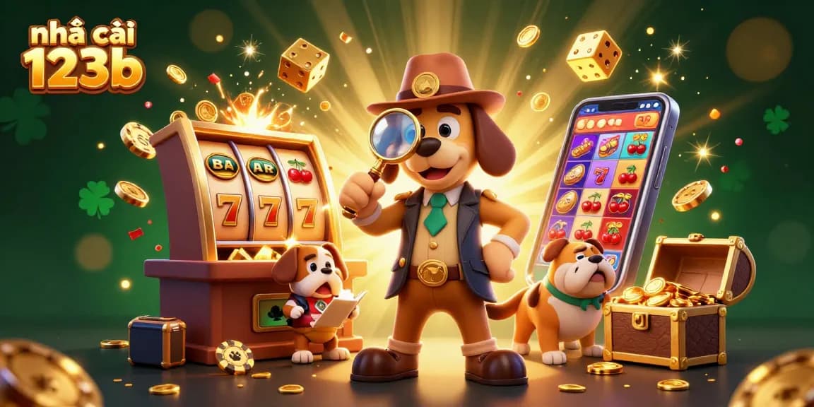 Play thrilling games at nhà cái 123b, featuring a golden poker chip and jackpot excitement.