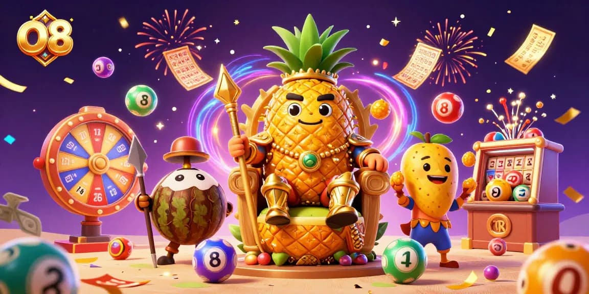 Experience the thrill of O8 with vibrant casino elements and dynamic characters in action.