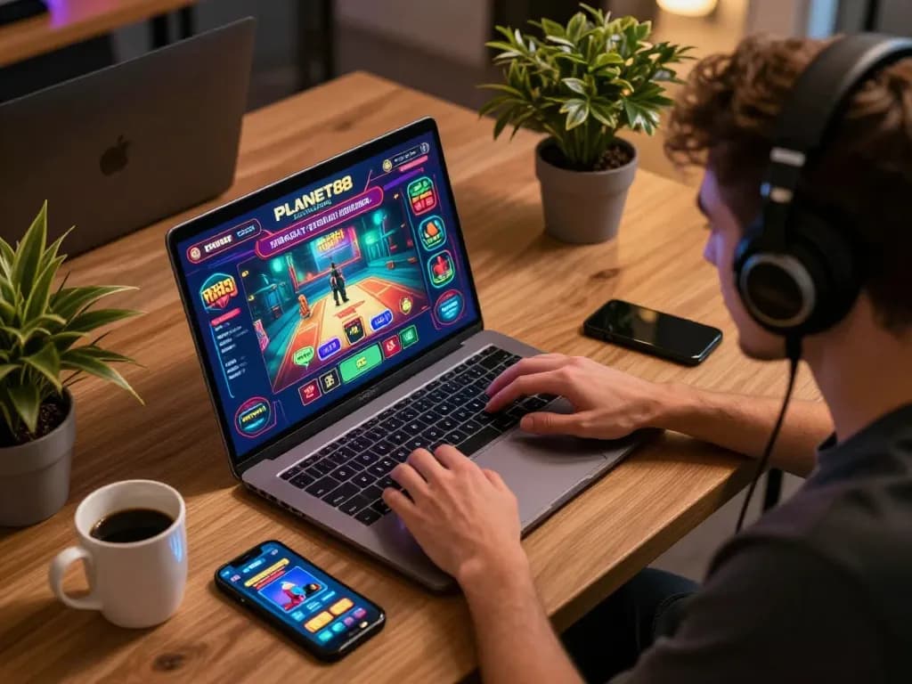 Engaging gameplay experience on PLANET88's online casino platform, showcasing strategic betting.