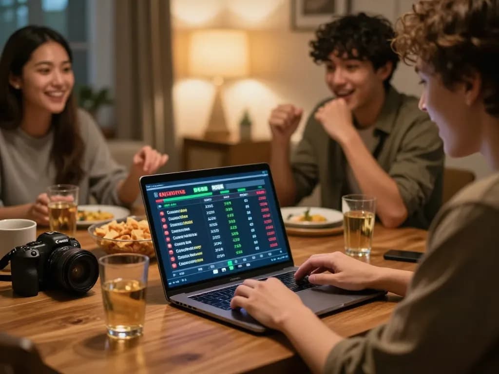 Engaged player exploring Trang chủ 888new for online sports betting on a laptop.
