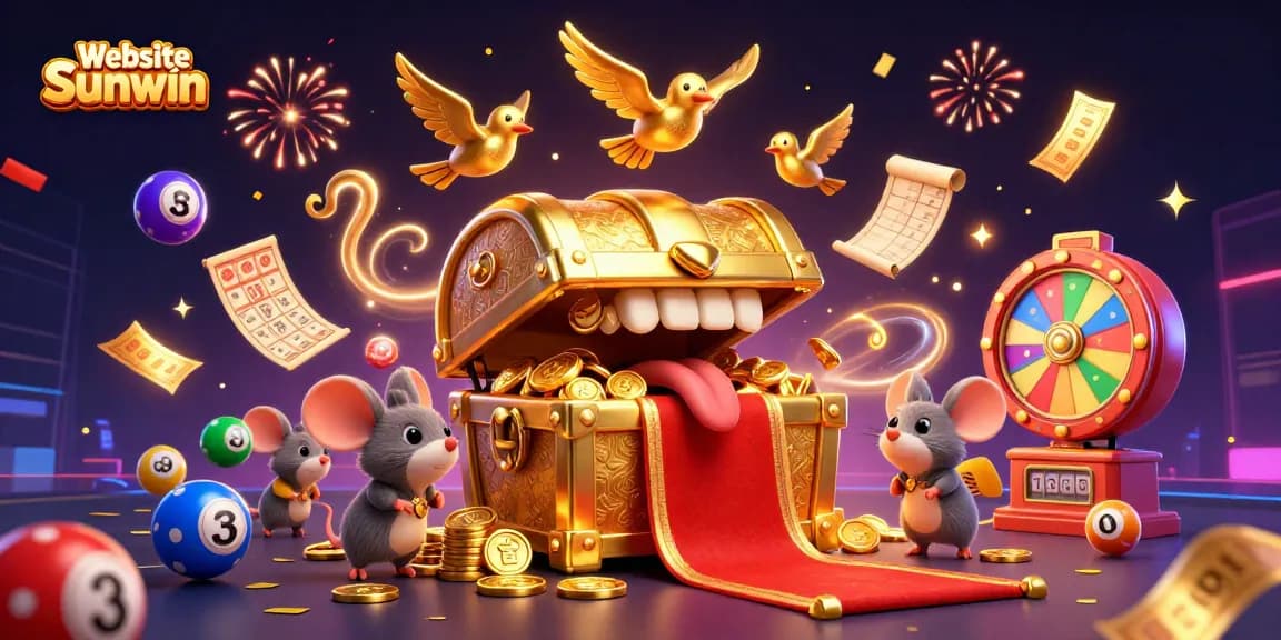 Engage with the Website Sunwin's unique gaming treasures and dynamic lottery fun in a captivating 3D scene.