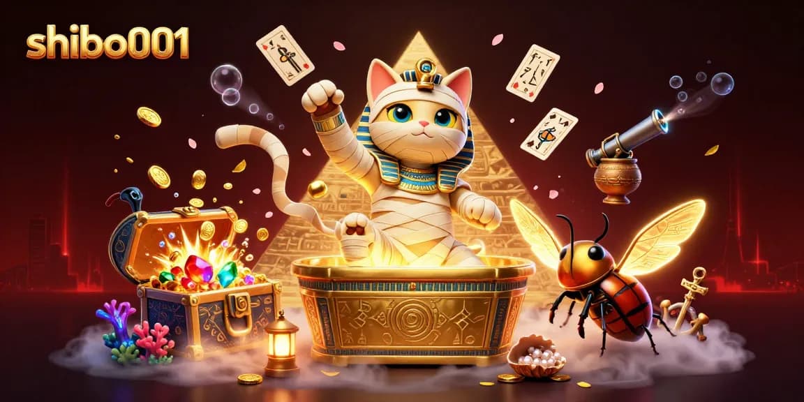 在shibo001隐秘的金字塔赌场中，埃及木乃伊猫破土而出，带来兴奋与惊喜。
