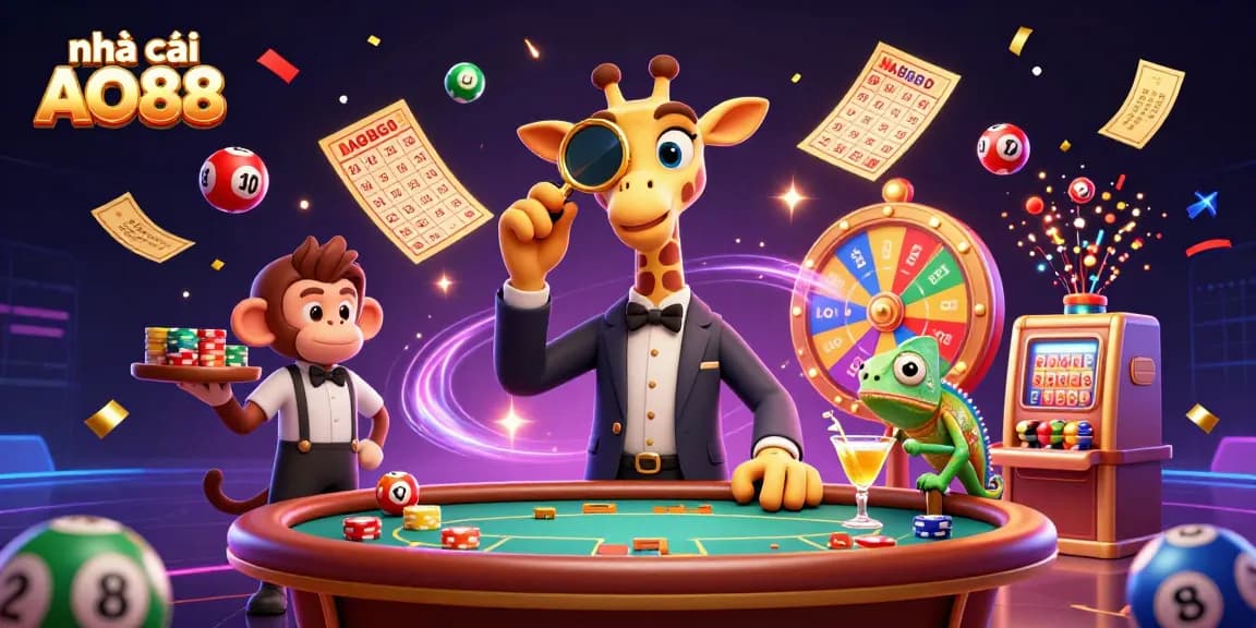 Engage with the exciting world of nhà cái AO88 featuring dynamic casino elements and characters.
