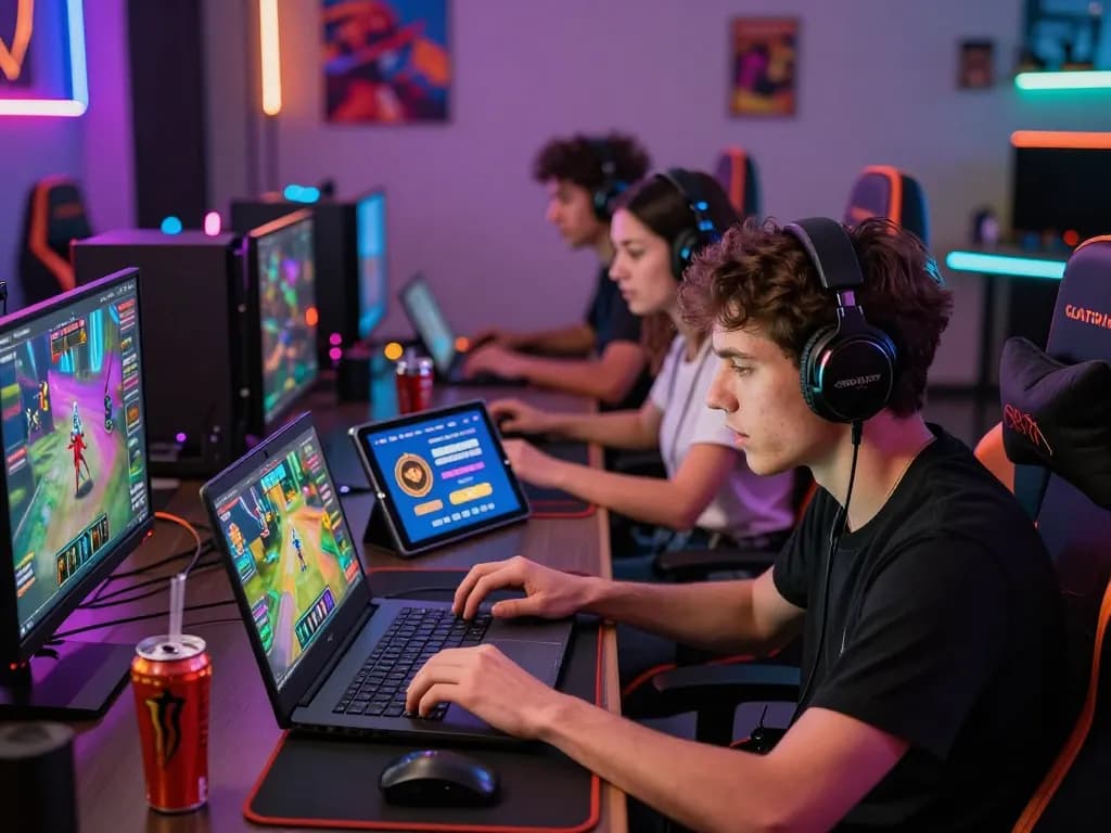 Players enjoying the Game hm88 in a vibrant gaming environment, showcasing excitement and modern gaming culture.
