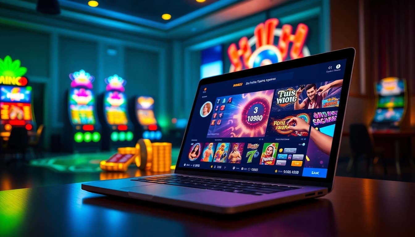 Exciting MM88 online gaming experience showcasing vibrant gaming interface and casino elements.