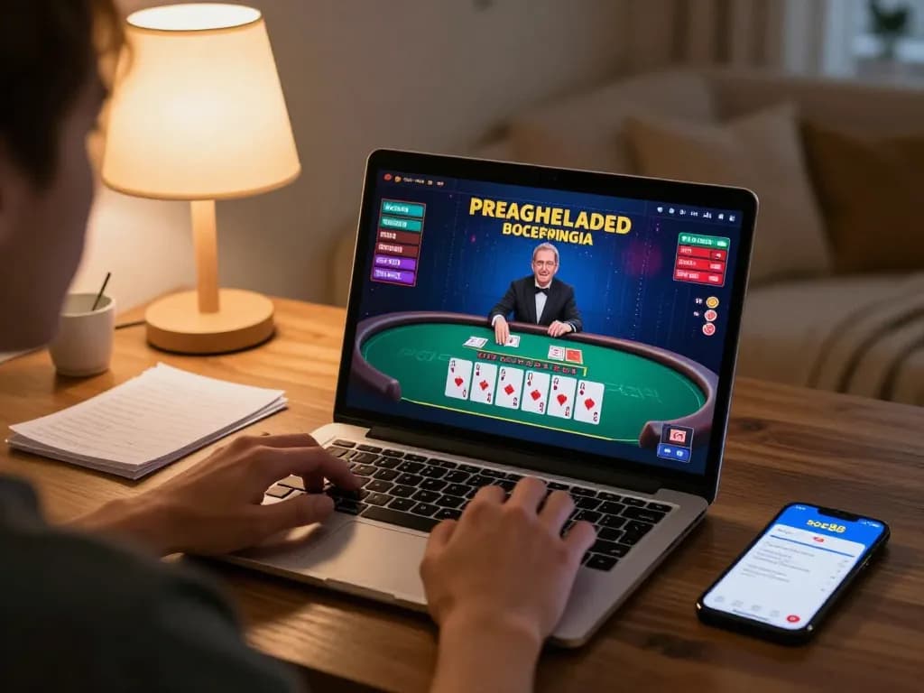 Engaging gameplay on soc88 app for live blackjack with strategic notes and cozy home atmosphere.