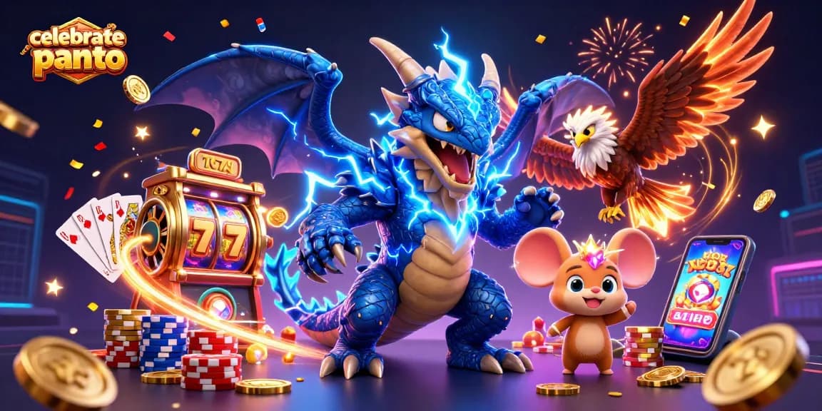Celebratepanto enhances the thrill of bonus buy slots with vibrant 3D gaming elements.