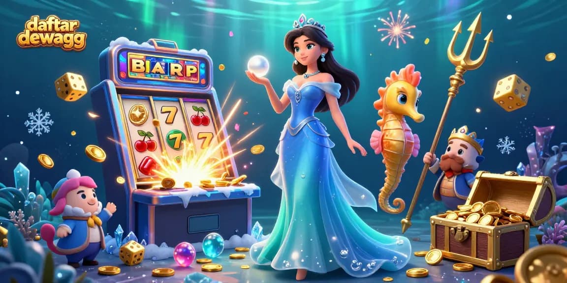 Join daftar dewagg to unveil treasures and win big in this 3D casino-themed illustration.