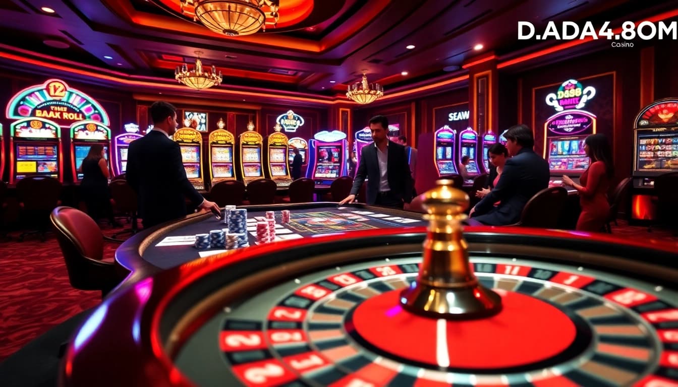 Exciting gaming scene capturing DA88.COM poker action with vibrant casino elements.