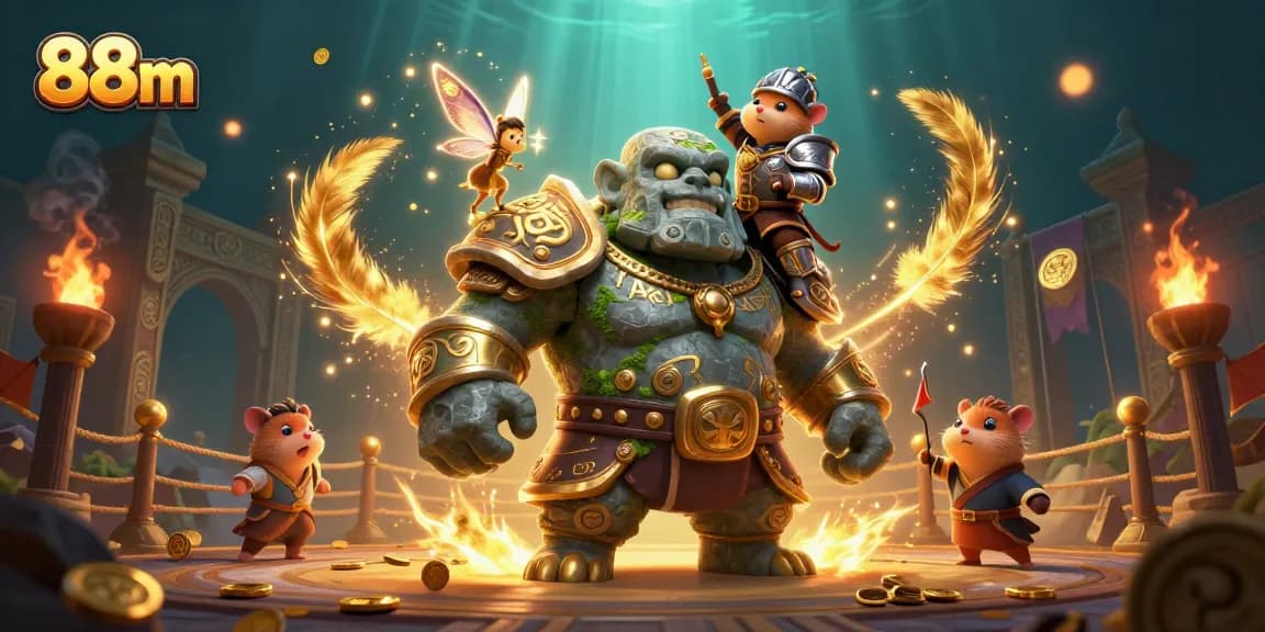 Experience thrilling games at 88m with magic-infused golem guardians and exciting casino action.