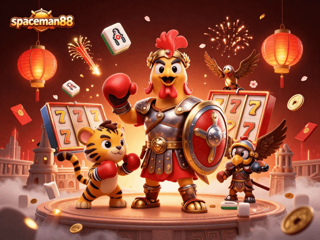 Experience the dynamic world of spaceman88 with engaging casino elements and vibrant characters.