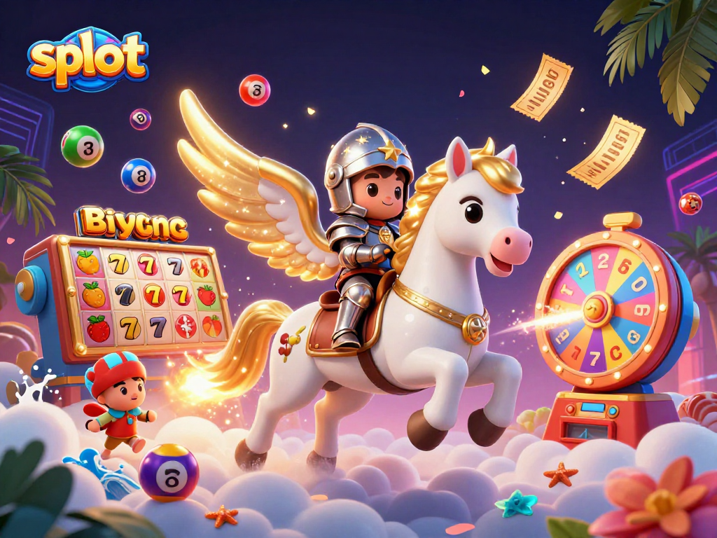 Experience slot adventures with a celestial horse and knight amidst dynamic game elements.