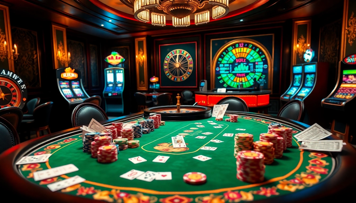 Experience the thrill of 33WIN at a luxurious poker table with vibrant chips and cards.