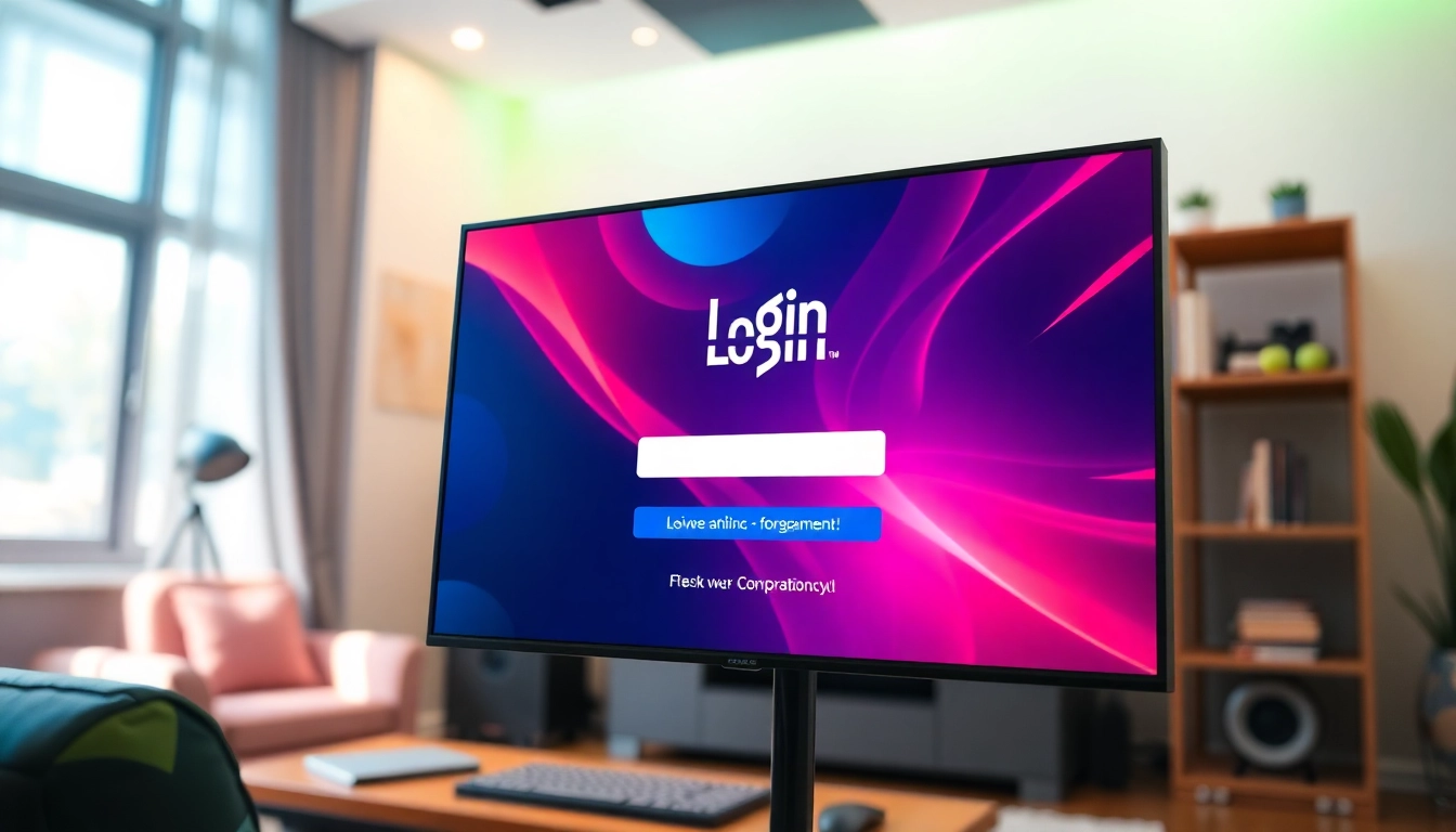 Masuk ke garasislot login dengan tampilan modern dan ilustrasi menarik di latar belakang