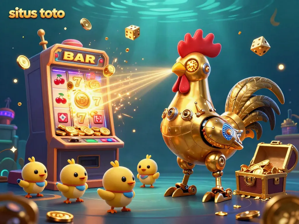Memainkan situs toto dengan peluang jackpot besar di dalam ilustrasi kasino 3D yang penuh warna