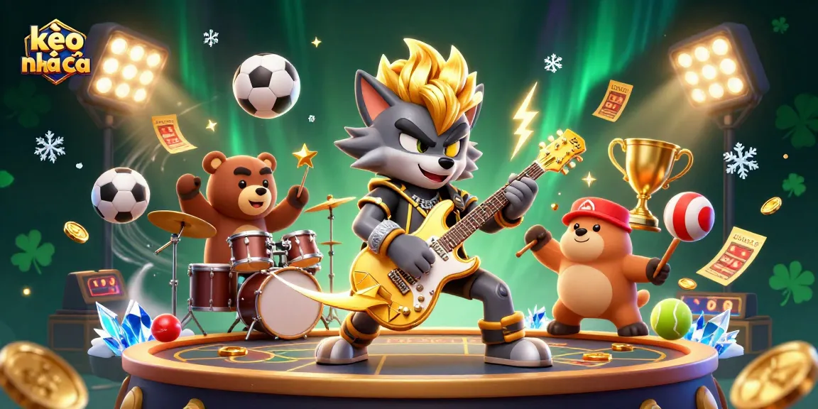 Engage with kèo nhà cái in a dynamic 3D casino scene featuring thrilling sports elements and vibrant visuals.