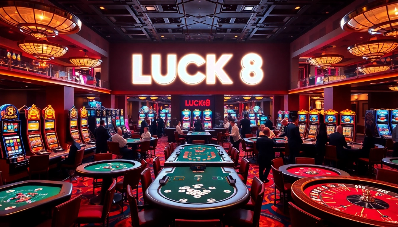 Experience the thrill of winning at LUCK8 Casino with vibrant games and luxurious surroundings.