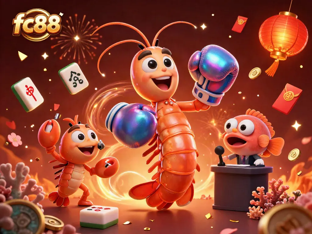 Engage with fc88 during exciting gaming action featuring vibrant casino elements and characters.
