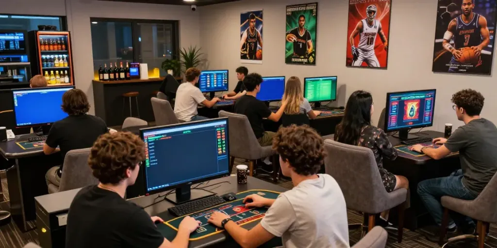 Dynamic online gaming scene at https://xx88.day/ showcasing players enjoying diverse gambling activities.