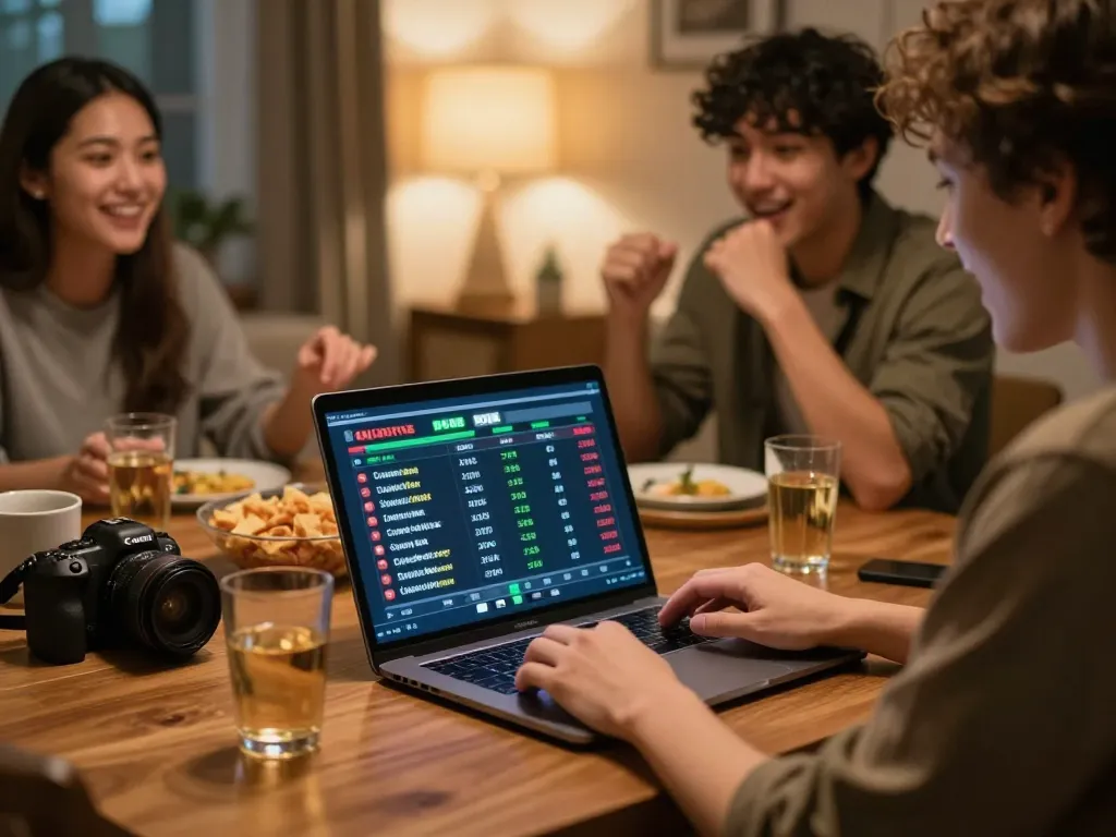 Engaged player exploring Trang chủ 888new for online sports betting on a laptop.