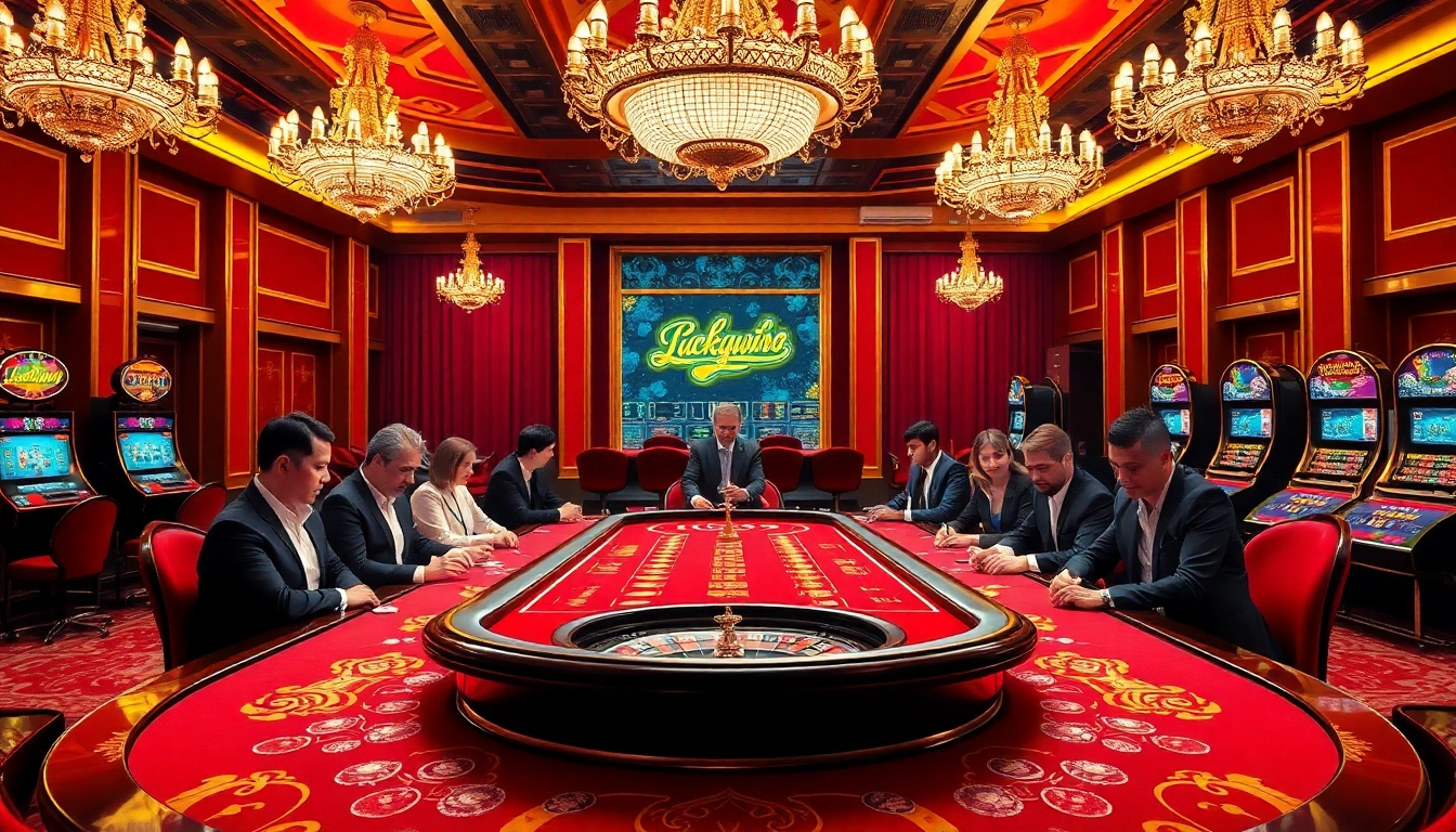 Thrilling game night with Luckywin88 at a glamorous casino table.