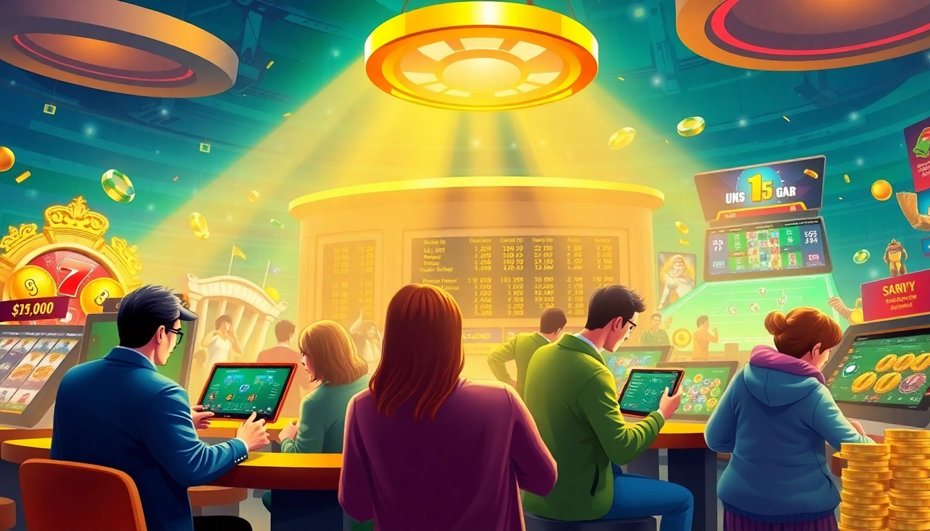 Exciting visualization of online gaming at uu88 showcasing sports and casino games.