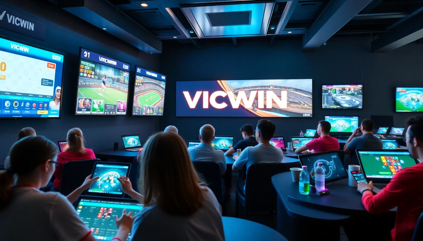 Experience the excitement of VICWIN online gaming with vibrant visuals and interactive gameplay.