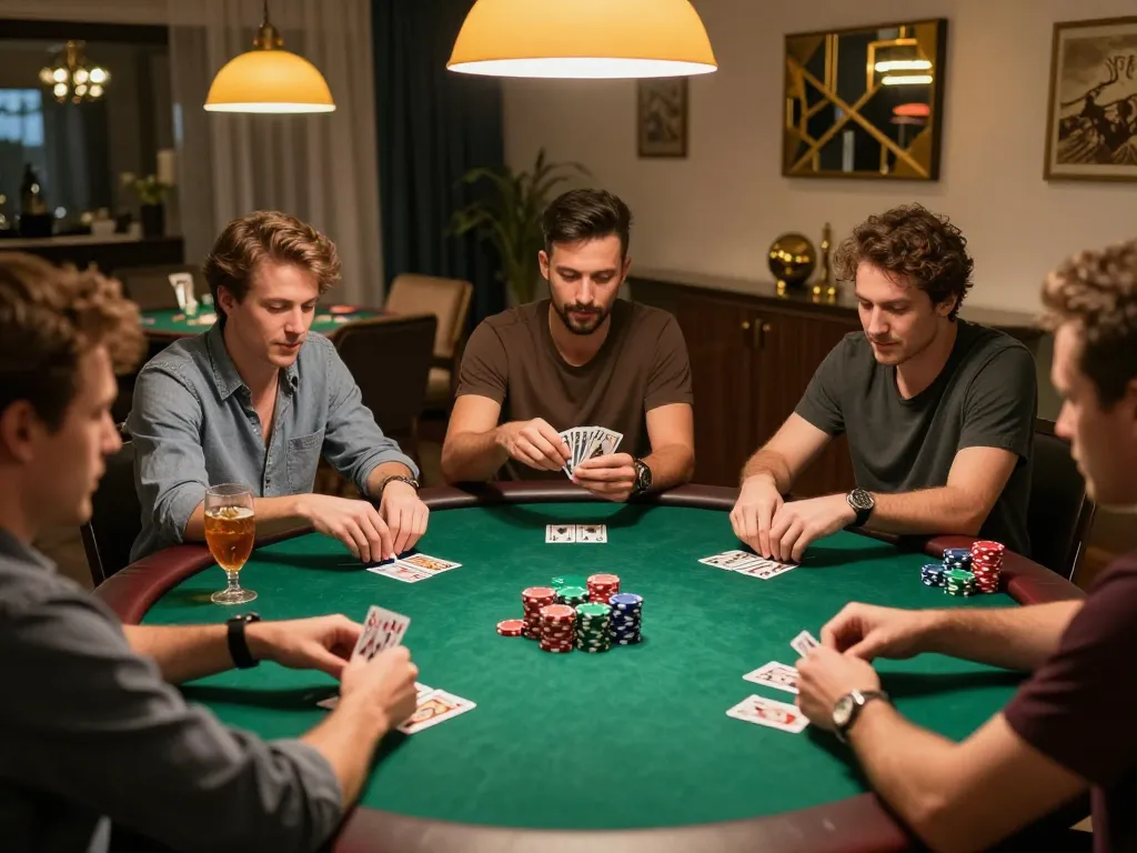Mega888 APK installed for exciting home poker game night with friends.