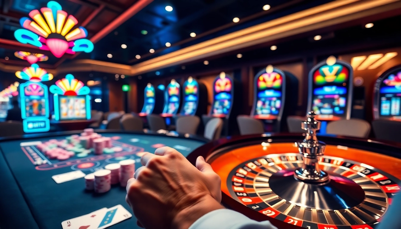 Experience thrilling gaming at https://urr88.com/ with players placing bets on poker and roulette.