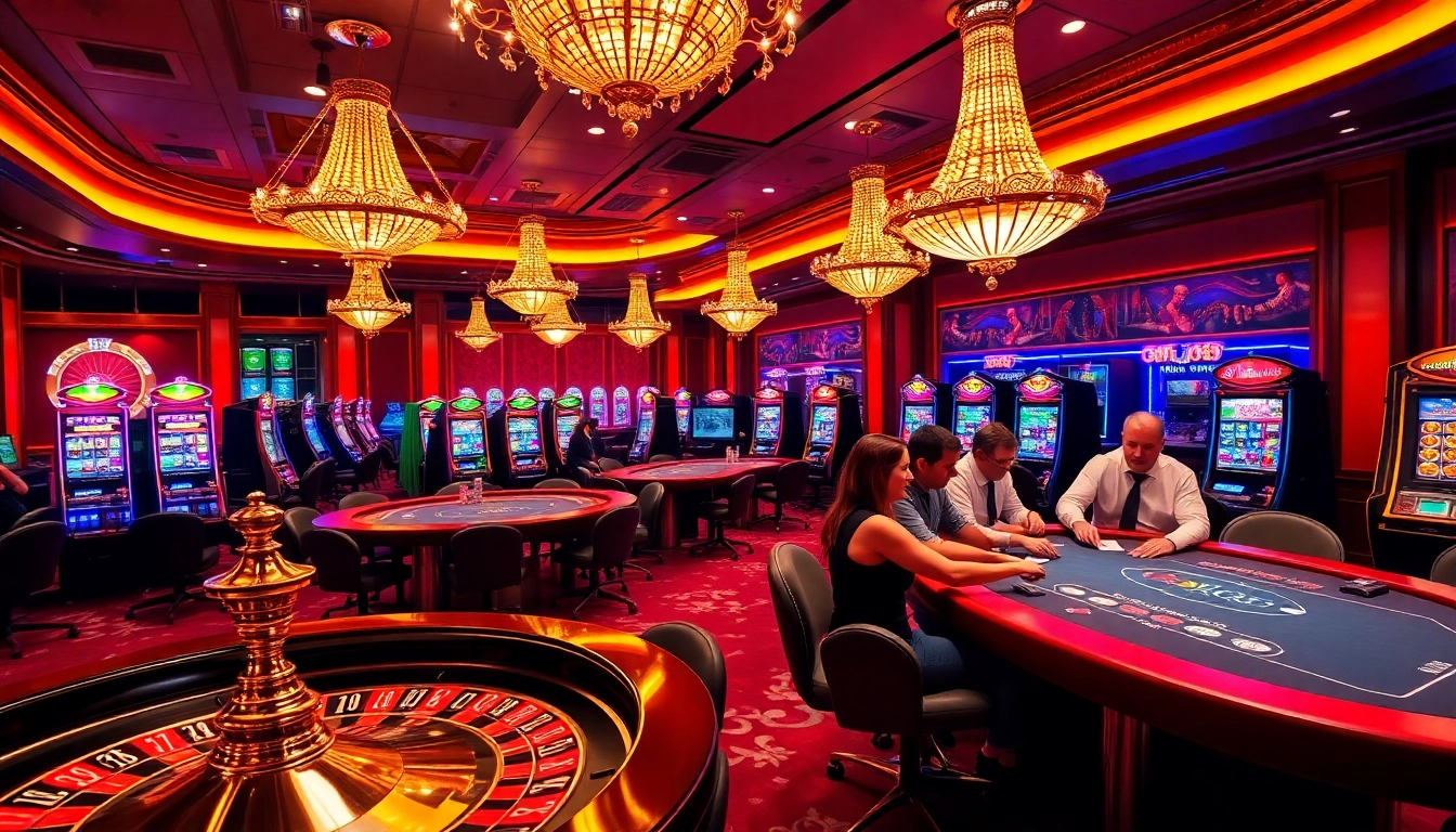 Engaged players enjoy the thrill of gambling at xx 88's luxury casino tables.