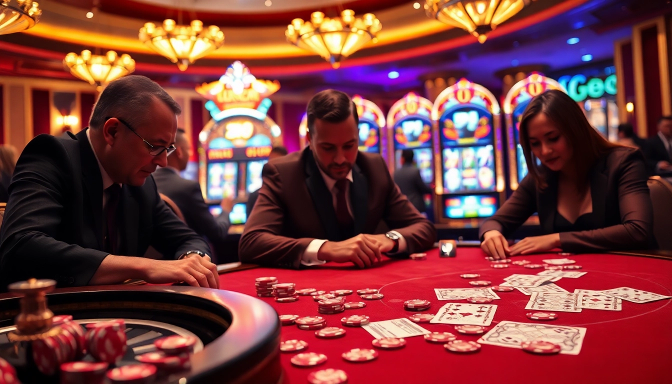 Experience high-stakes action at LU88's luxurious casino tables with vibrant chips and real-time games.