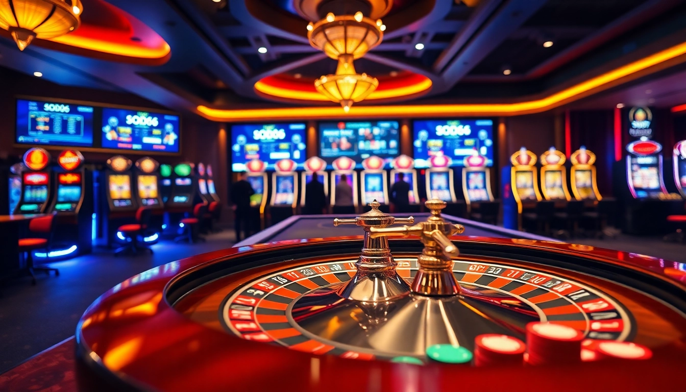 SODO66 players enjoying a luxurious casino experience at a roulette table.