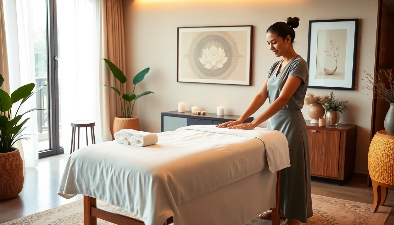 Enjoy a premium 수원출장마사지 experience in a serene hotel room setting.